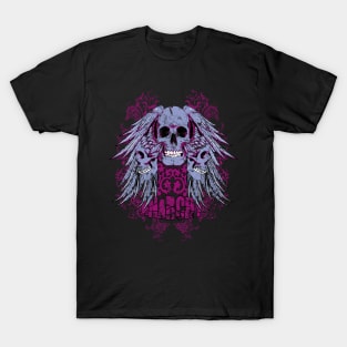 flying skull trinity vinatge background T-Shirt